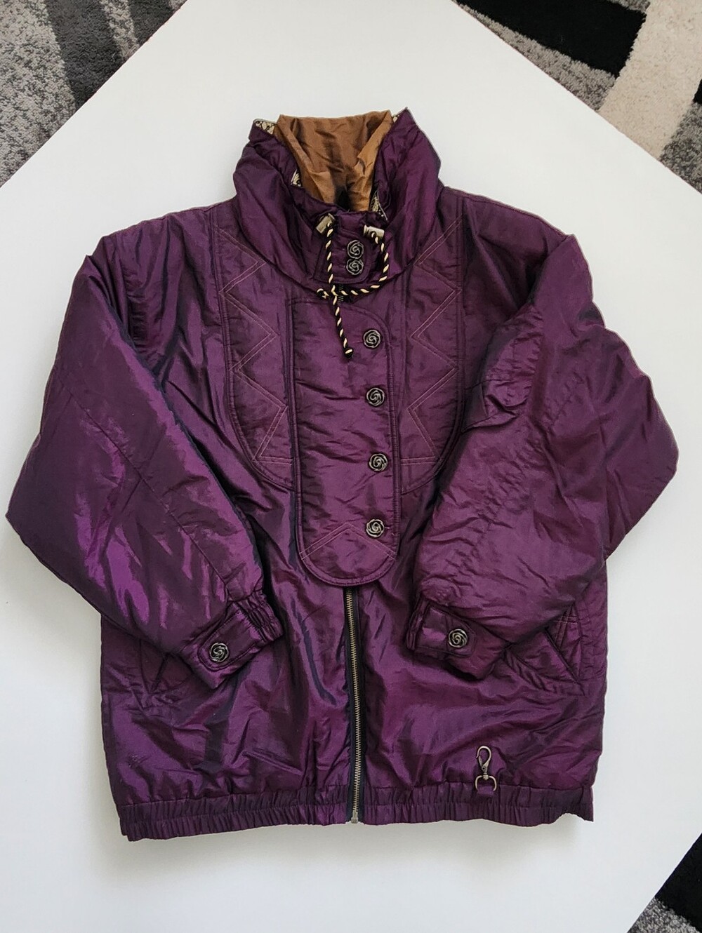 ​Vintage 80s Andy Johns Purple Ski Jacket Puffer Coat Medium